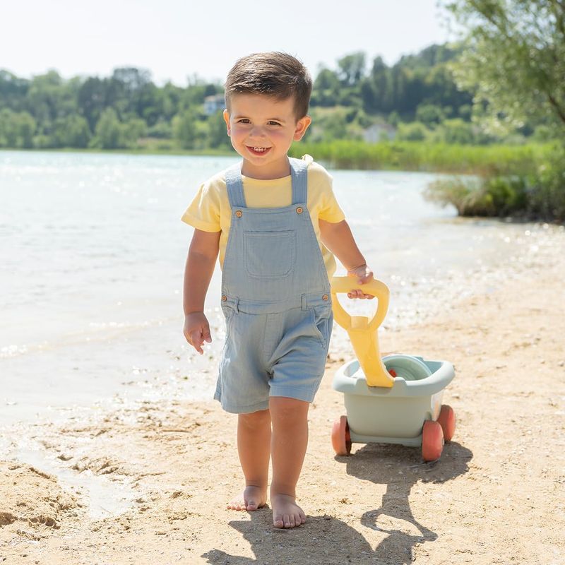 Smoby Life - Chariot de Plage Garni - Seau + Accessoires - Plastique Recyclé - Dès 18 Mois
