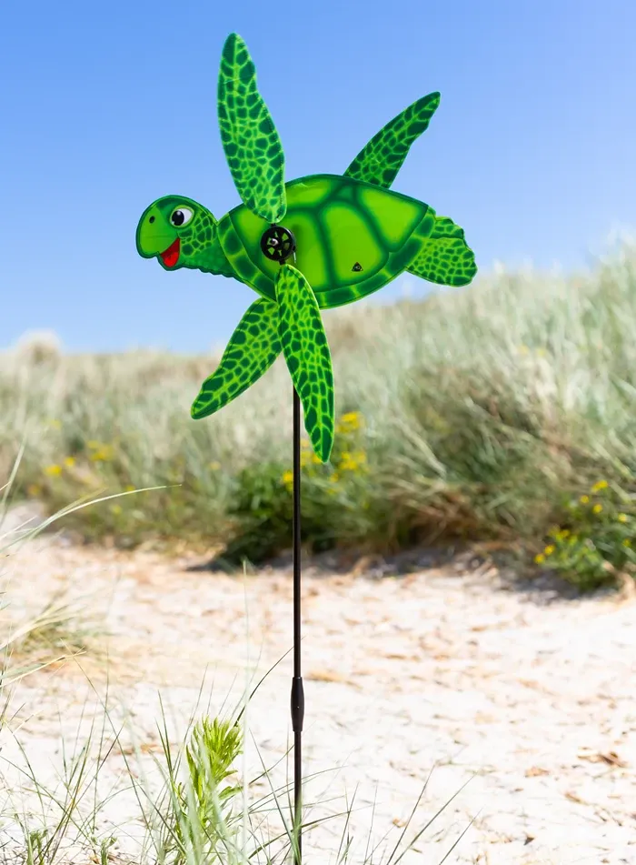 Éolienne Paddle Spinner Sea Turtle, tortue de mer, hauteur 110 cm, largeur 48cm, résistant aux intempéries