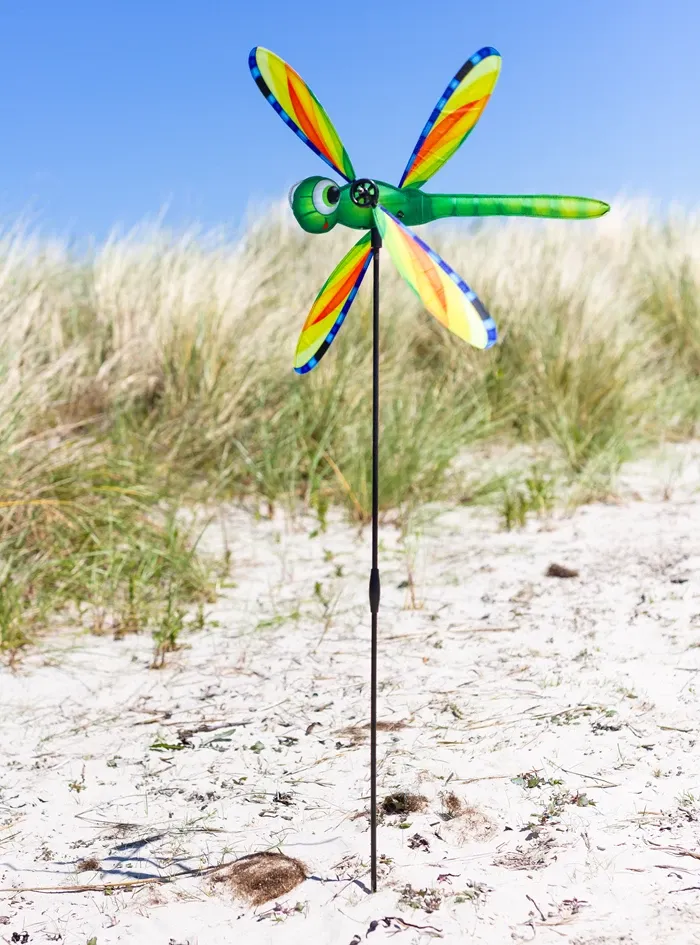 Éolienne Paddle Spinner Dragon Fly, libellule, hauteur 112 cm, largeur 53 cm, résistant aux intempéries