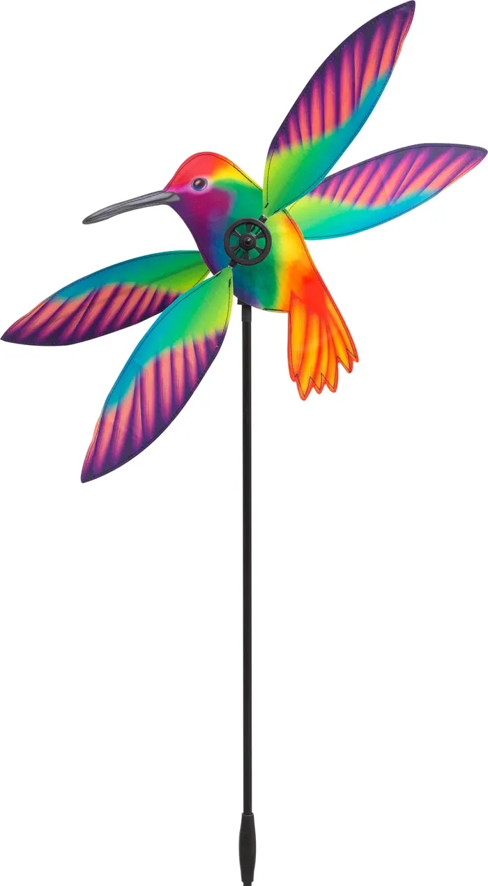 Éolienne Paddle Spinner Colibri Hummingbird, hauteur 112 cm, largeur 45 cm