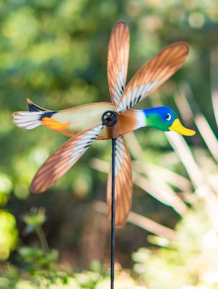 Éolienne Paddle Spinner Duck canard,  hauteur 110 cm, largeur 53 cm, résistant aux intempéries et UV