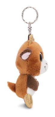 NICI Porte-clés en peluche  GLUBSCHIS Chèvre Zoggy 9 cm Marron - avec Anneau métallique pour accrocher aux clés et au Sac