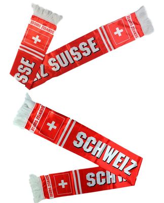 Écharpe suisse 150x16 cm, pour les fans de foot, hockey, etc.