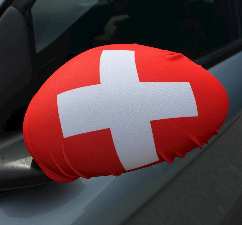 Housse de Rétroviseur voiture Suisse, pour les fans de foot, hockey, etc.