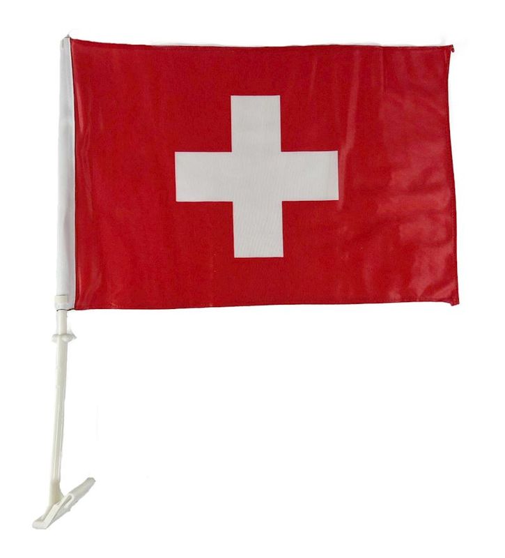 Drapeau pour la voiture Suisse, pour les fans de foot, hockey, etc.