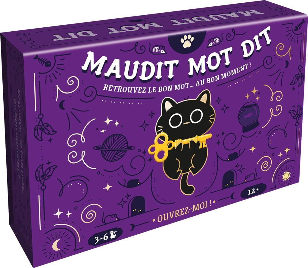 MAUDIT Mot Dit - Jeu d&#39; Ambiance et Devinettes - Jeu de Société pour Adultes &amp; Enfants dès 12 Ans - Rires Garantis en Soirées - 3 à 6 Joueurs