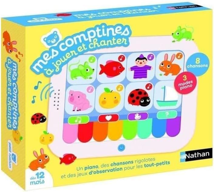 Nathan – Mes comptines à jouer et à chanter – Jeu éducatif– Jeu interactif – Découvre les comptines et apprend à les jouer au piano – De 1 à 3 ans