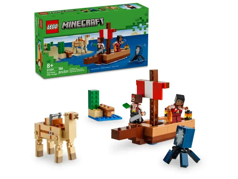 Lego Minecraft Le voyage du bateau pirate