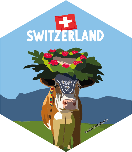 Magnet Suisse avec belle vache