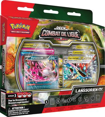 Pokémon: Deck Combat de Ligue Lanssorien-ex du JCC Pokémon (1 Deck prêt à l’Emploi de 60 Cartes Contenant Lanssorien-ex et Favianos-ex)