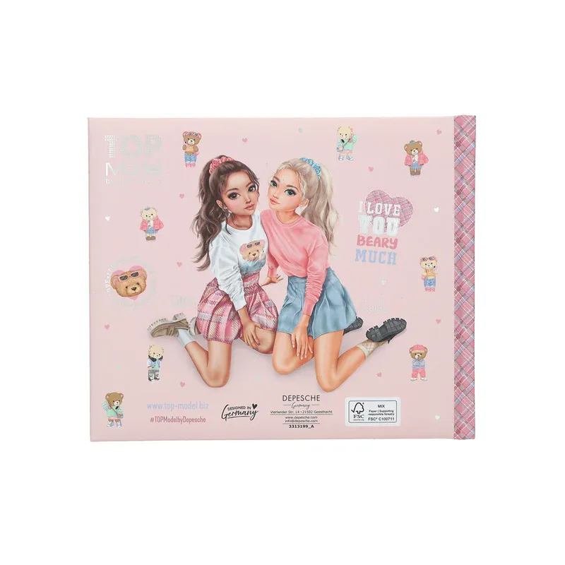 Livre d'or de l'équipe Teddy motif 1 Top Model français, livre d'amis