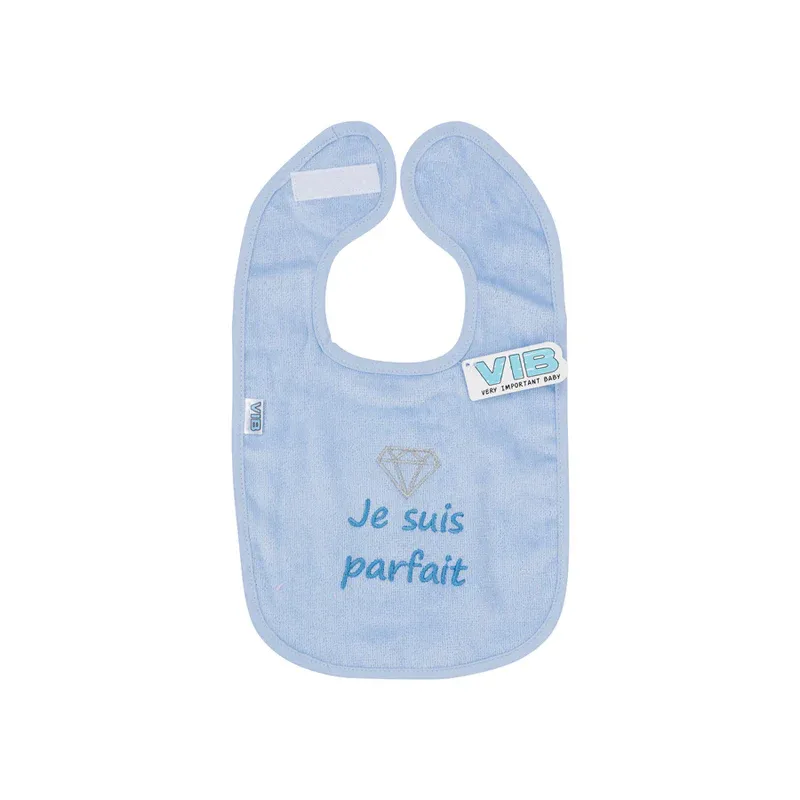 Bavette Je suis parfait bleu (Bavoir)