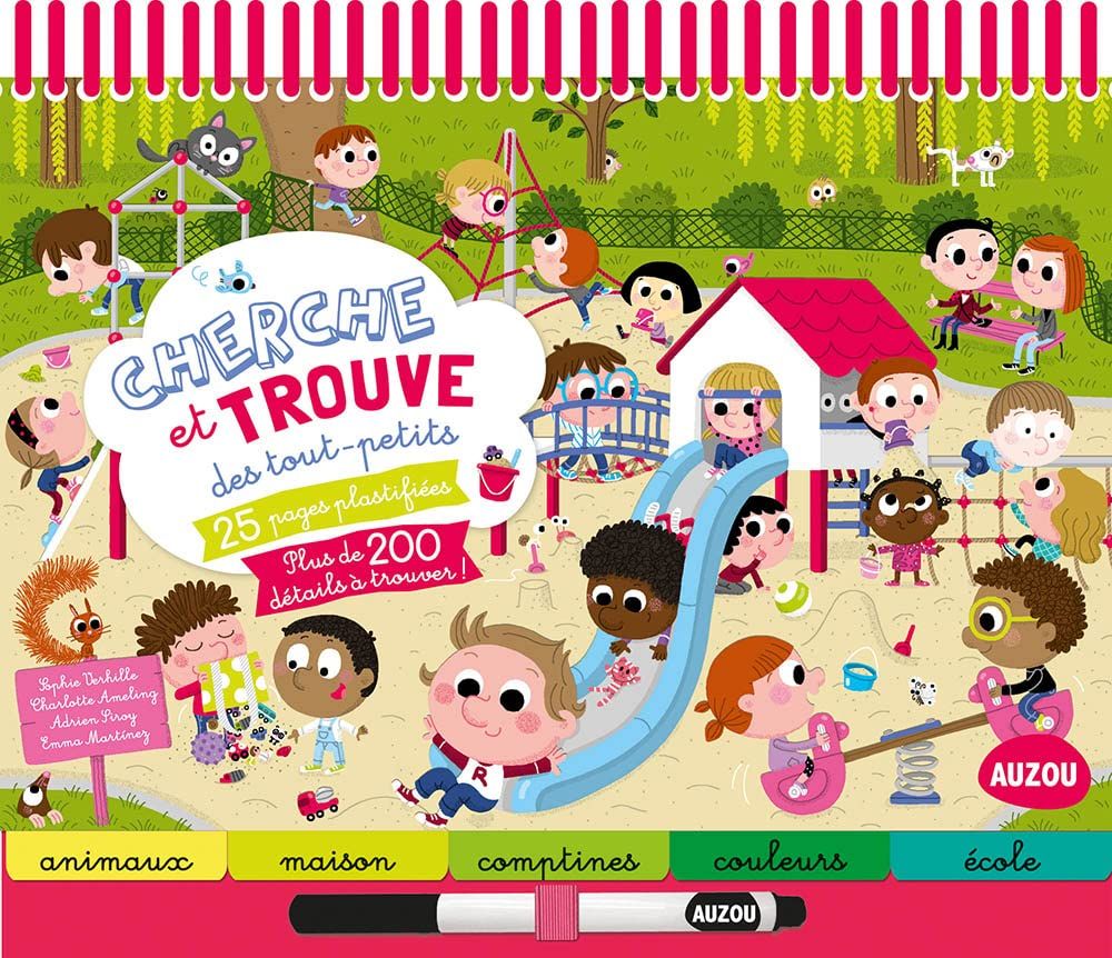 Livre CHERCHE ET TROUVE DES TOUT-PETITS avec feutre effaçable,