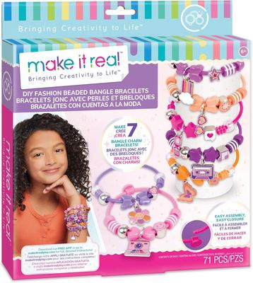 Make It real bracelets jonc avec perles et breloques