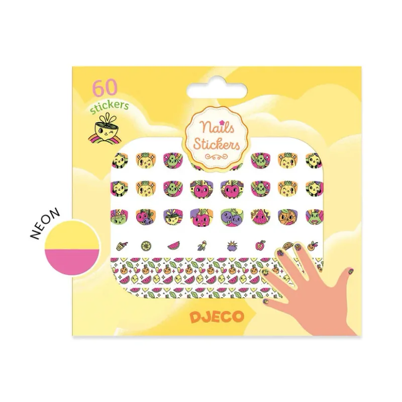 Djeco Nails Stickers Peps, autocollants énergie pour les ongles
