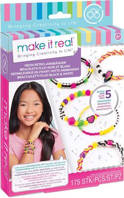 Make it real bracelets fluo noir et blanc