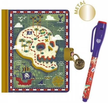 Djeco Carnet secret  pirate Steve avec stylo magique