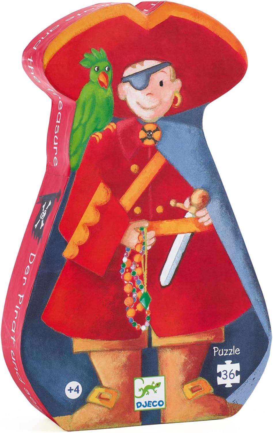 Djeco Puzzle 36 pièces Le pirate et son trésor
