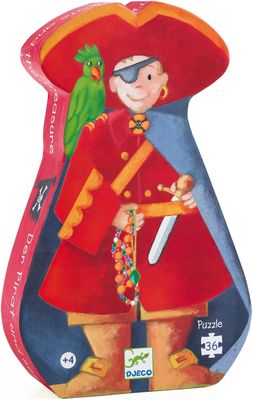 Djeco Puzzle 36 pièces Le pirate et son trésor