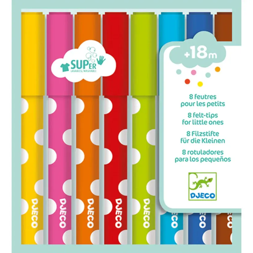 Djeco 8 feutres pour les petits