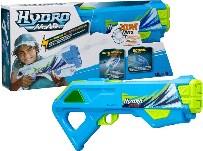 Hydro M.A.D Foudroyeur à eau, pistolet à eau  blaster électrique, 47 cm, batterie inclus,  dès 8 ans