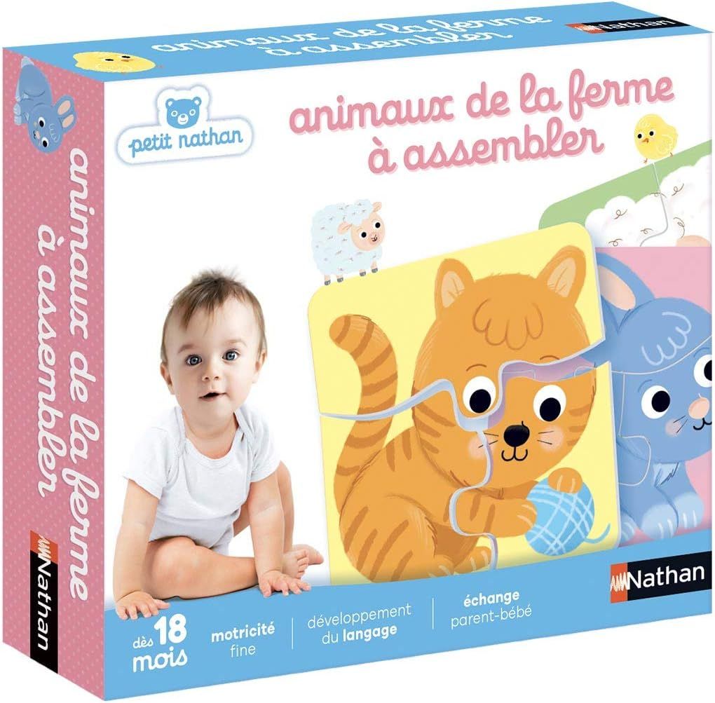 Nathan - Animaux de la Ferme à Assembler - Séparer, Assembler, Reconstituer des Images - Découvrir les Animaux de la Ferme