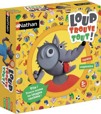 Nathan – Loup trouve tout – Jeu de société – Jeu de rapidité &amp; Coopération - Cherche et Trouve