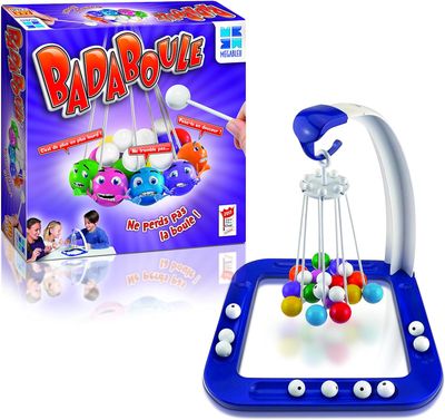 Megableu - BADABOULE - Jeu de Société Délirant pour Enfants dès 5 ans - Jeu d&#39;Adresse et d&#39;Ambiance - Ne Perdez pas la Boule !