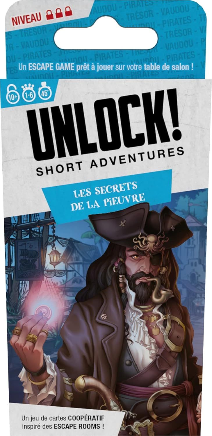 Asmodee - Unlock ! Miniaventures Les Secrets de la Pieuvre - Escape Game, Escape Room - A partir de 10 Ans