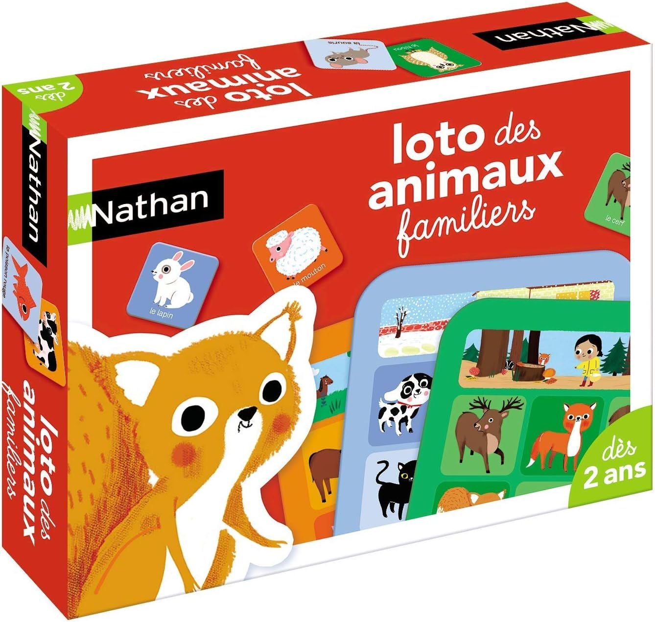 Nathan - Loto des Animaux Familiers - Découvrir et Nommer - Jeu Educatif - Se Joue Seul ou en Famille - Pour Enfants à partir de 2 ans