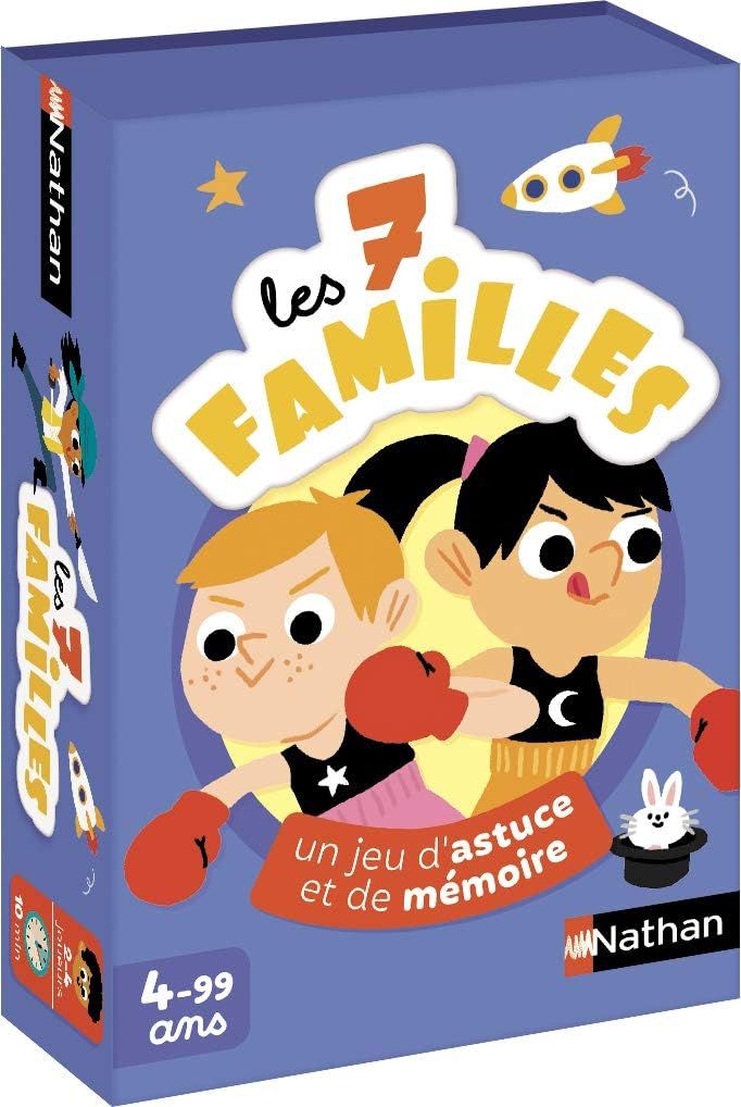 Nathan jeu de cartes, les 7 familles