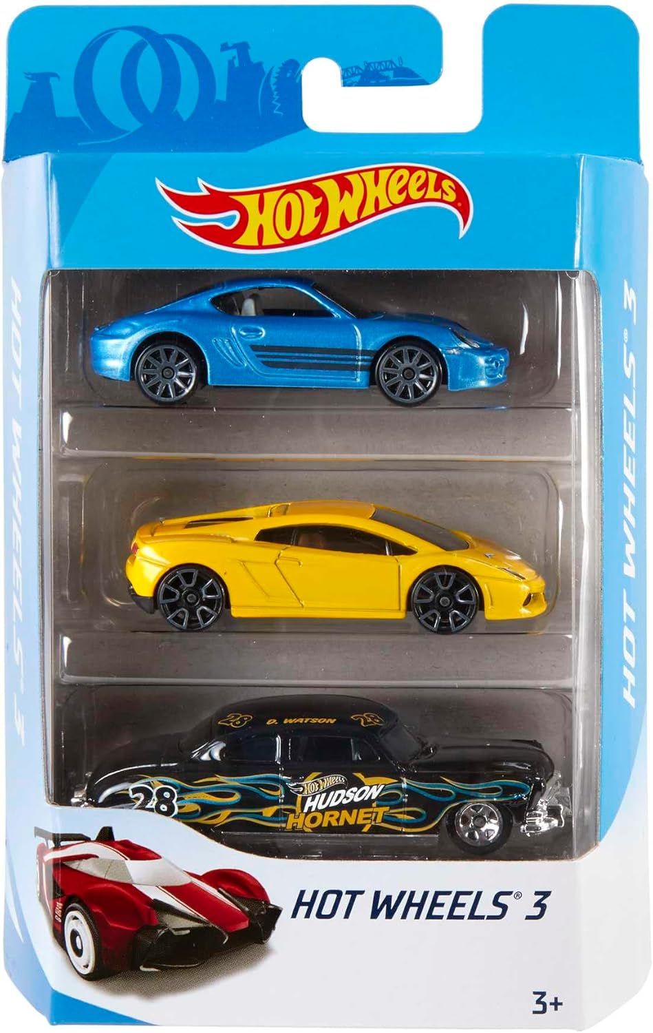 Hot Wheels Coffret 3 véhicules, jouet pour enfant de petites voitures miniatures, voiture modèle aléatoire à collectionner