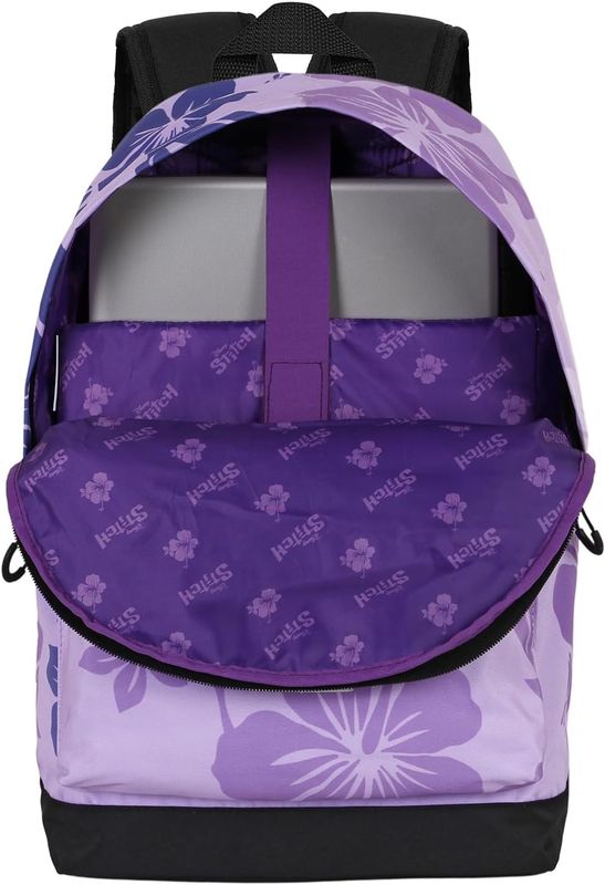 Sac à dos Stitch couleur lilas fleuri