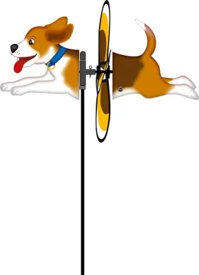 Éolienne Spin Critter Dog hauteur 66 cm, largeur 32 cm, résistant aux intempéries et UV