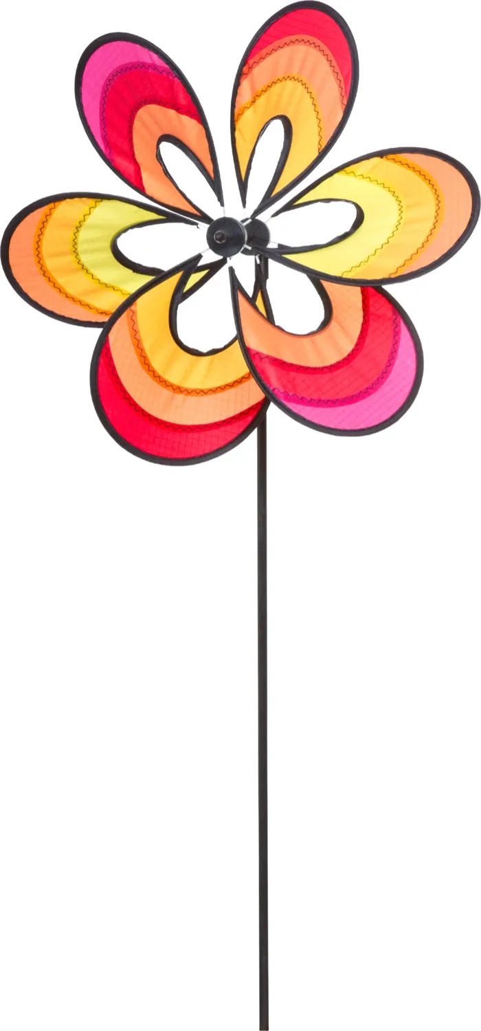 Éolienne Flower Illusion ø 35 cm, 82 cm, polyester, résistant intempéries et UV