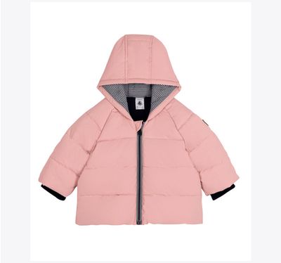 Petit Bateau Veste doudoune rose avec capuchon