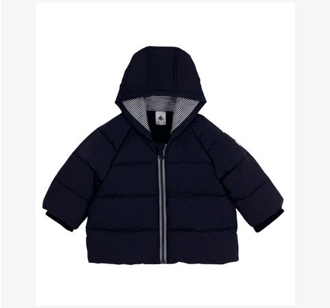 Petit Bateau Veste doudoune marine avec capuchon