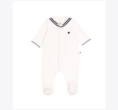 Petit Bateau Pyjama velours col vareuse