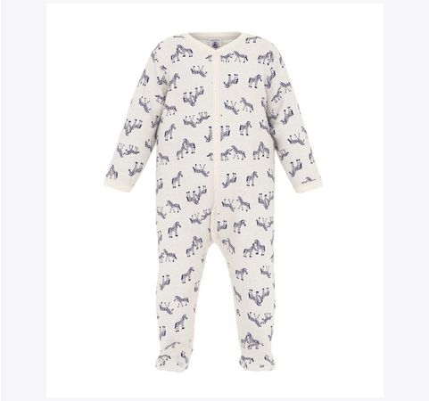 Petit Bateau Pyjama velours imprimé zèbre