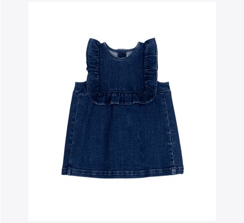 Petit Bateau Robe jeans en denim extensible