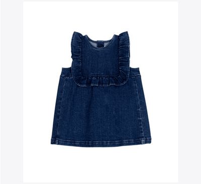 Petit Bateau Robe jeans en denim extensible