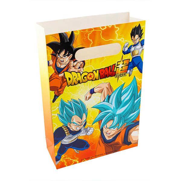 4 sachets cadeaux pour les fêtes d&#39;anniversaire, thème Dragon Ball Z en papier, à remplir avec des bonbons et des jouets