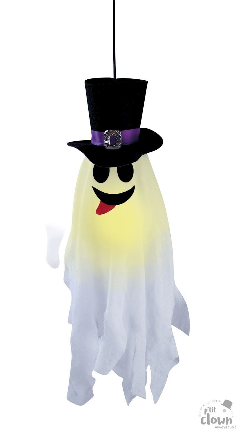 Décoration à suspendre esprit fantôme avec lumière 50 cm, pour Halloween