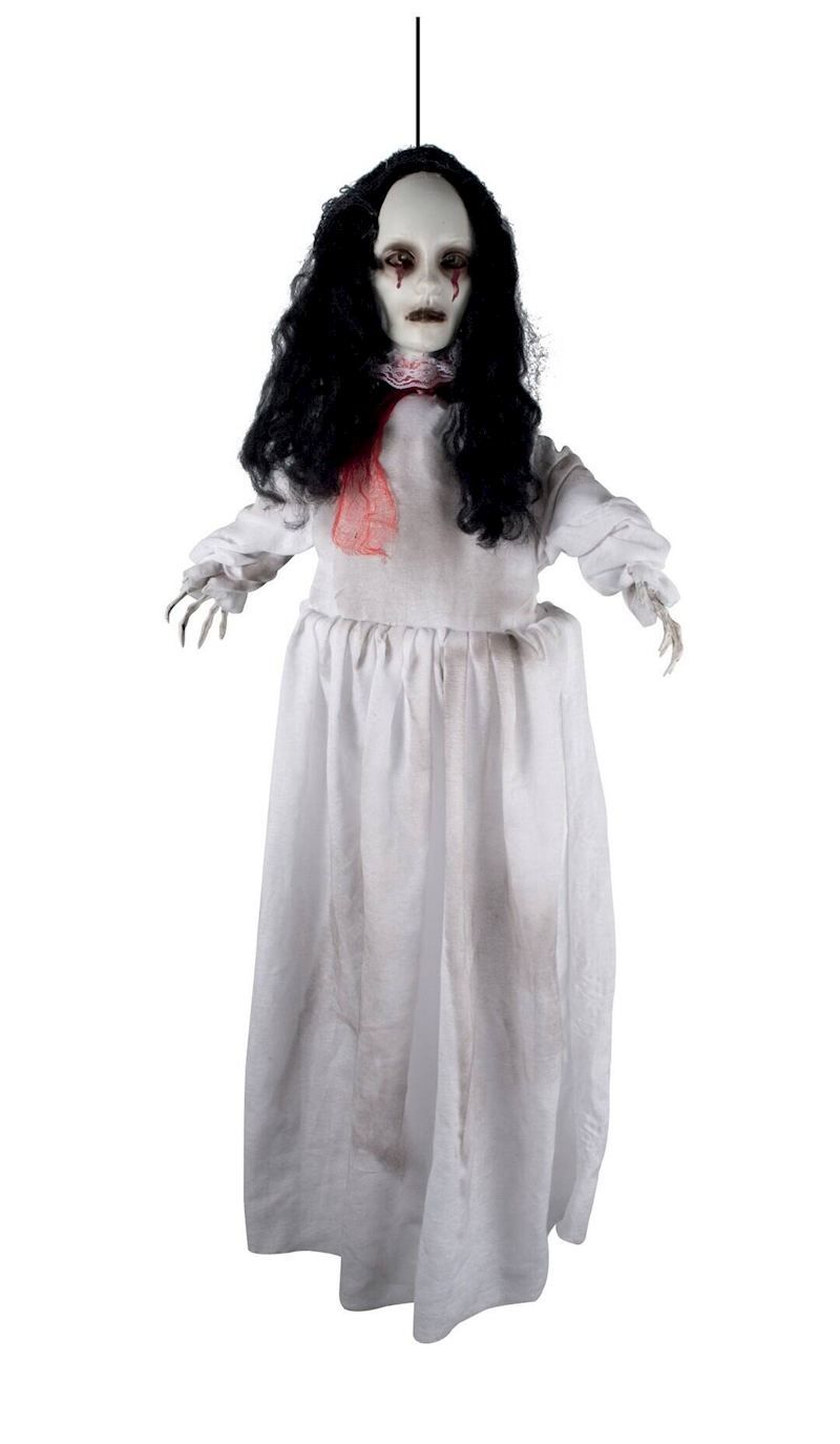 Décoration à suspendre Poupée 100 cm avec mouvement, lumière pour Halloween