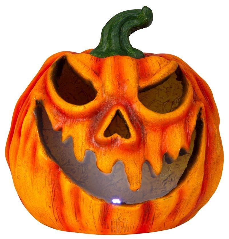 Citrouille avec visage effrayant, lumière LED, pour Halloween