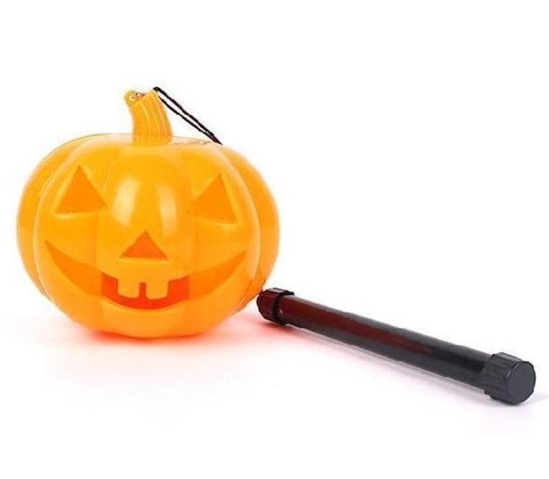 Lanterne citrouille avec LED 11 cm,  piles incluses, pour Halloween