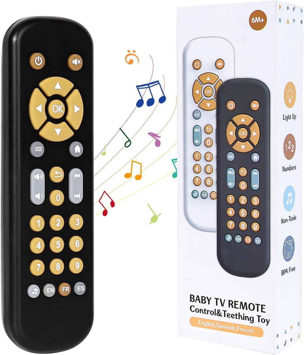 Orzbow Télécommande TV pour bébé, Jouets Musicaux