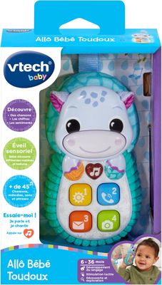 VTECH-ALLO BEBE TOUDOUX BLEU, mon premier téléphone