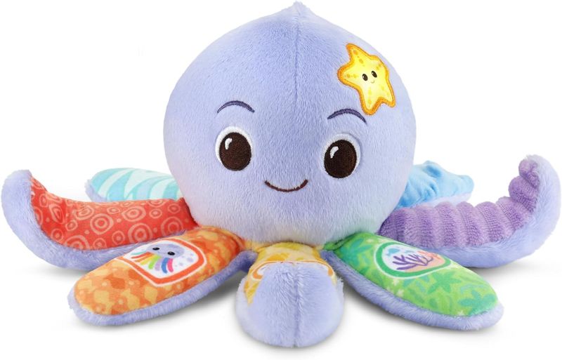 VTech - Lila, Lumi Pieuvre Musicale, Peluche à Câliner Interactive et Musicale, Jouet d'Éveil Sensoriel, Chansons et Sons de l'Océan