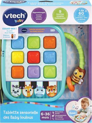 VTech – Tablette Sensorielle des Baby Loulous,musique, chanson, phrases et sons